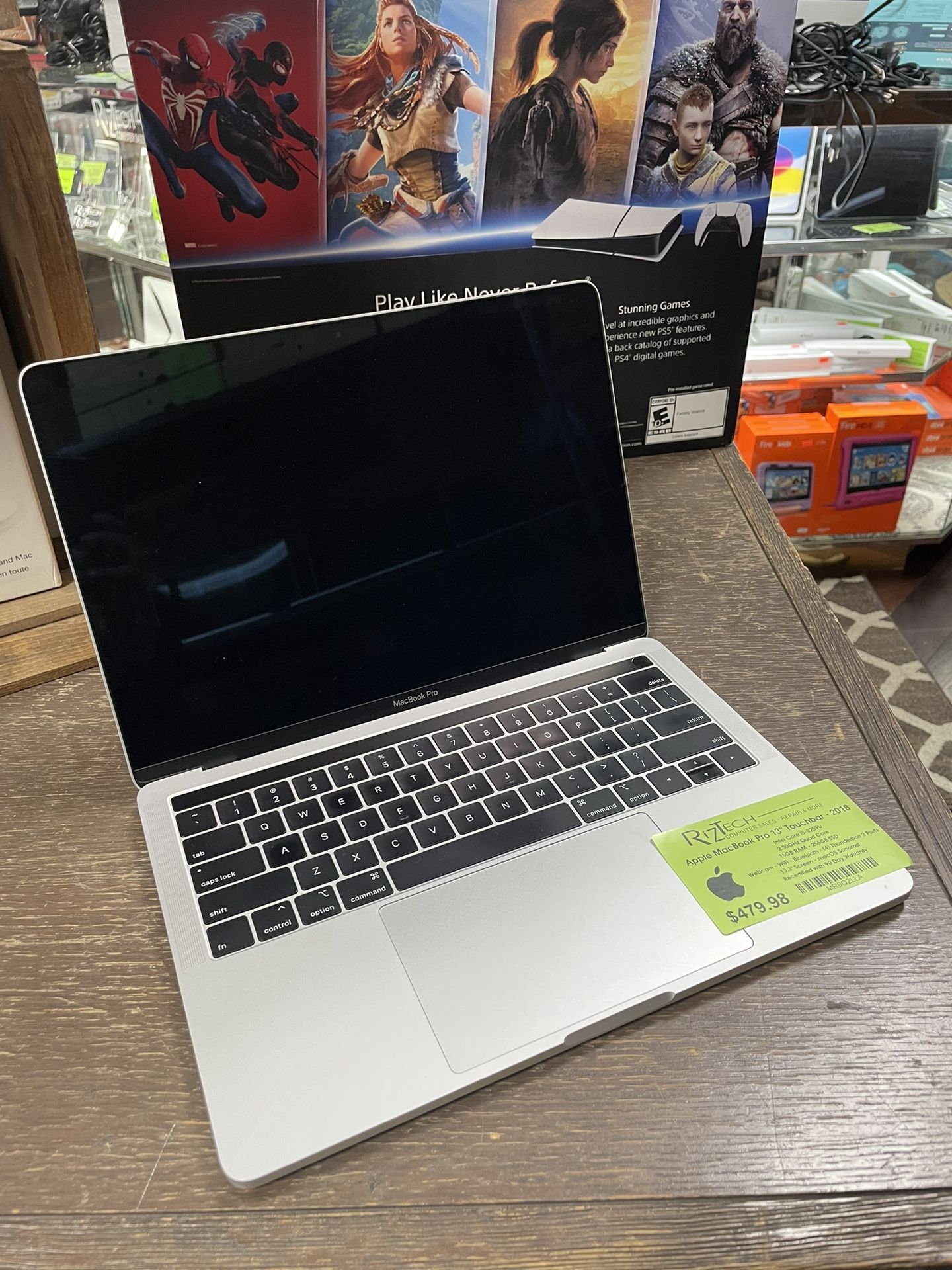 Apple MacBook Pro 13" Touchbar 2018 Intel Core i5-8259U 2.30GHz QuadCore 16GB RAM 256GB SSD @riztech