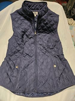Croft & Barrow Women's Quilted Vest — Navy, Size S