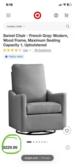 Nursery Glider Swivel Rocking Chair For Children Baby Kid