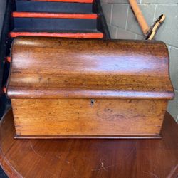 Antique Stationary Box Victorian Wood Writing Organizer Container