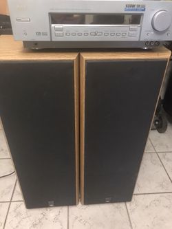 RCA home theater audio video receiver and 2 speakers