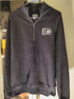 Ots Nhl Philadelphia Flyers Male Bravo Fleece 1/4-Zip Pullover, Jet Black, Large $35