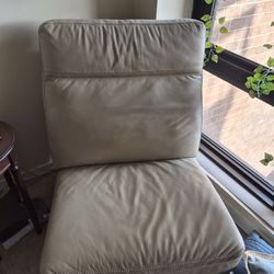 Beige leather chair