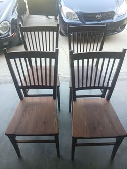Italian Walnut chairs set of (4)