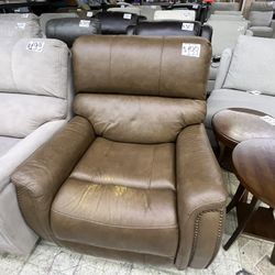 Leather brown recliner from Costco