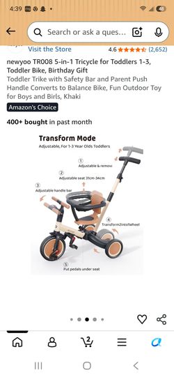 Toddler tricycle