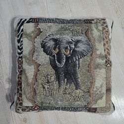 Elephant Tapestry Throw Pillow 