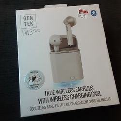 New gen tek tw3 true wireless earbuds with wireless charging case 