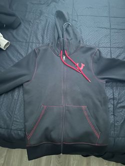 True Religion Red and Black Zip up