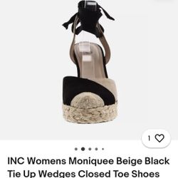 Beautiful Women's Sandal Wedges Size 8 New Tie UP Wedges