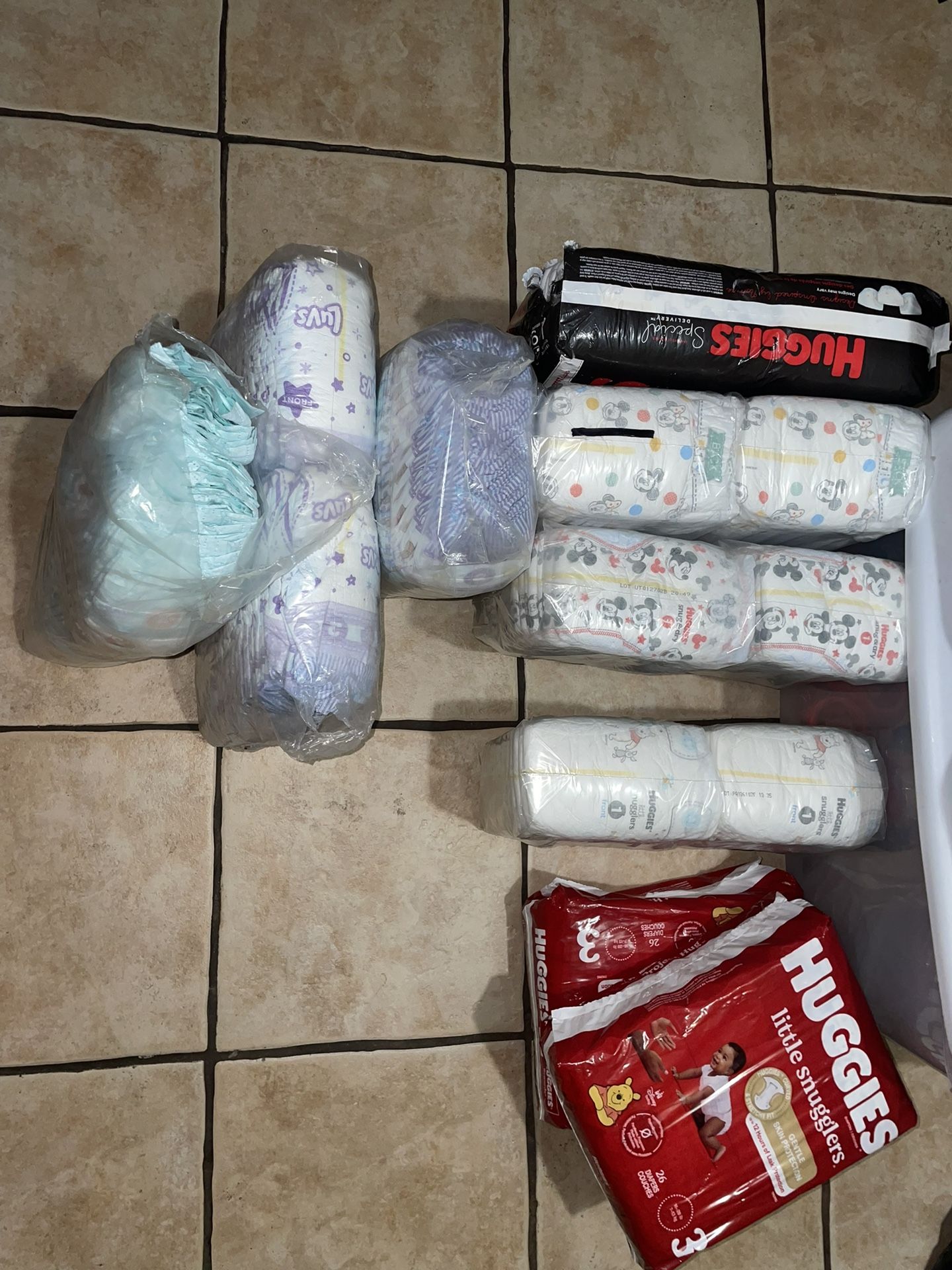 Huggies Luvs Size 1, 2, 3