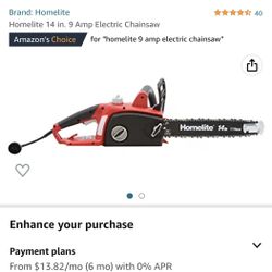 Home Lite Electric 9 In Chain Saw