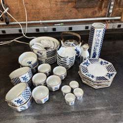 Large Japanese Otagiri Porcelain Set Plate Dinnerware