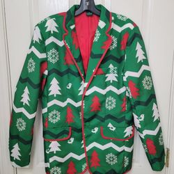 Mens Small Christmas XMas Sports Coat Jacket