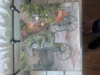 Kirkland's Frog on Tricycle Garden Statue Home Decor DP NO 50430 New In Box NIB