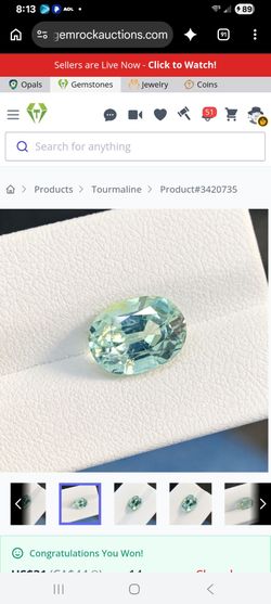 1.44 ct Certified Copper Bearing Tourmaline
