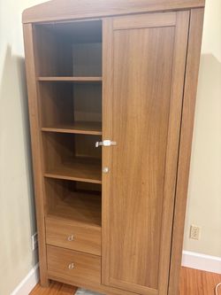 Wooden baby kids wardrobe