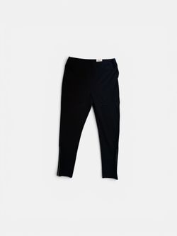 Women’s Black Solid Flat Front Pull-On Slim Jegging Pants Regular Size XL