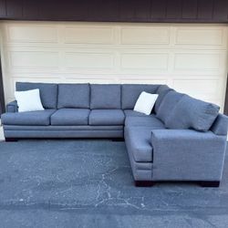 Large Gray Sectional Couch Sofa