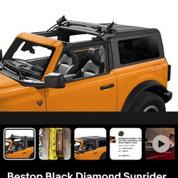 Besttop Black Diamond Sunrider for 2021-2025 Ford Bronco