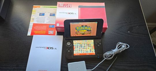 Nintendo 3DS XL in Red With box , 200+ Games, Stylus, Charger, Pokemon Bank