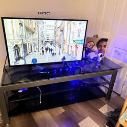Glass Tv Stand X2 Glass End Tables