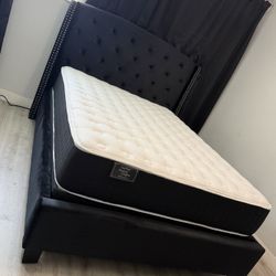New In Box King Bed Frame With Mattress (Read Description Below)