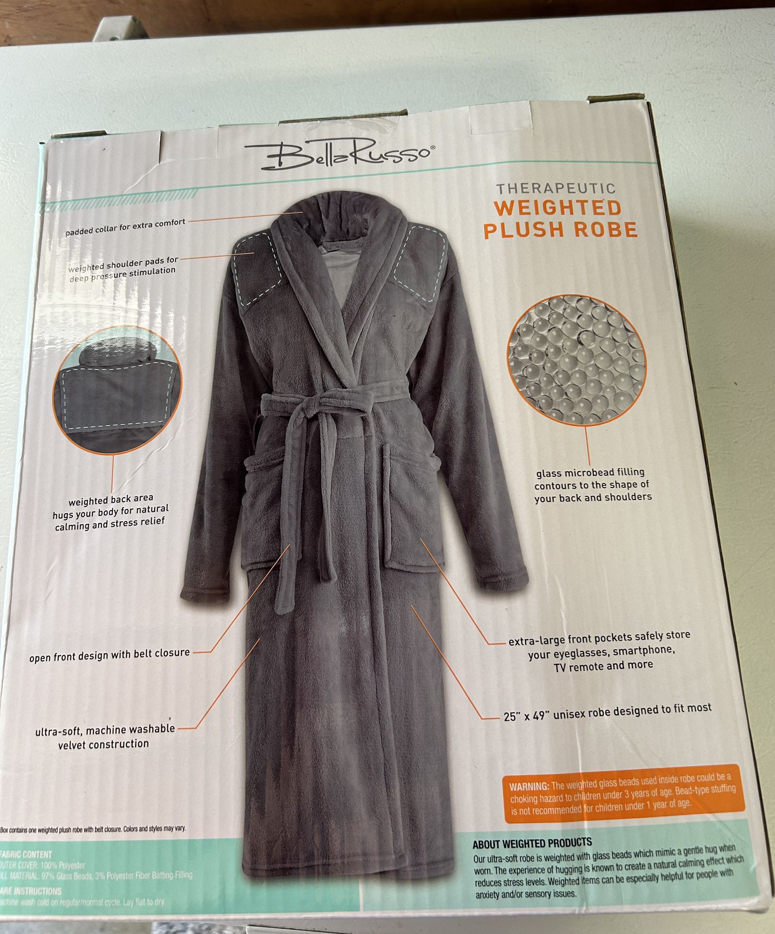 Therapeutic Weighted Plush Robe-Bella Russo