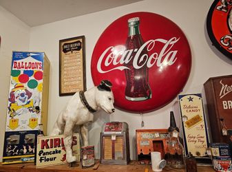 Coca Cola Porcelain Button 36"