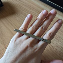 Handmade Two Finger Silver Ring With Sapphire And Aquamarine 