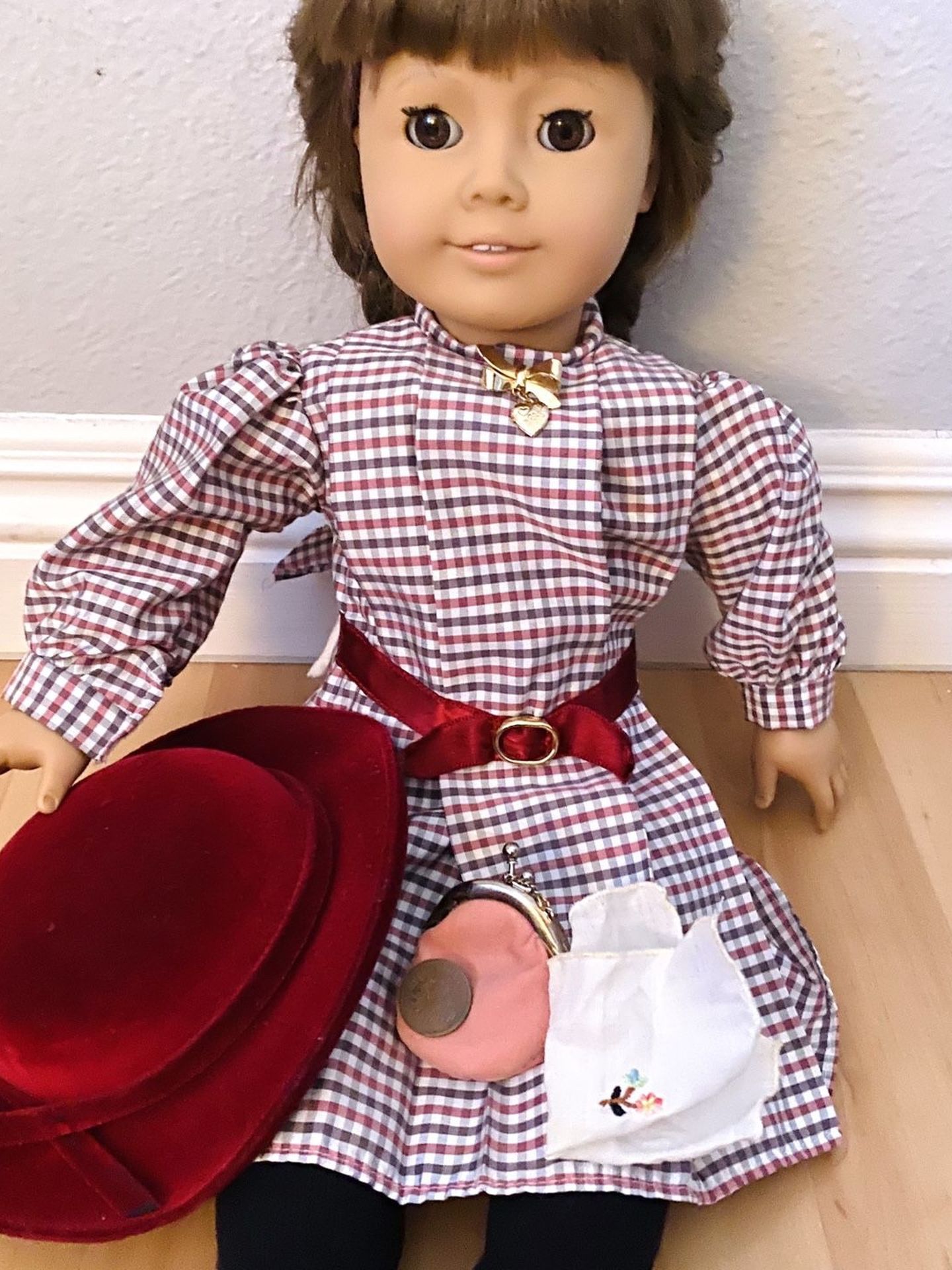 American Girl Doll • Retired white body Samantha with “Meet” outfit