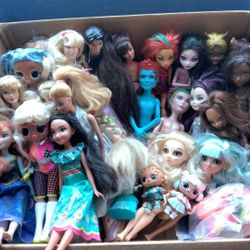 Monster High And Lol, Princess Doll Lot. 