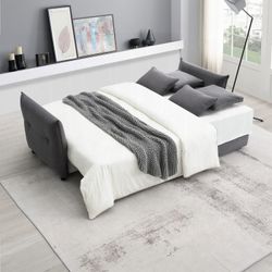 Brand New Grey Upscale Super Plush Adjustable Sofa Sleeper 