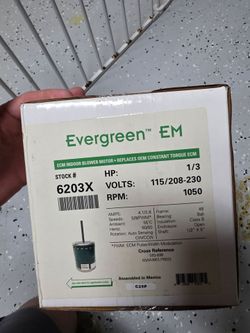 Hvac air handle motor fan