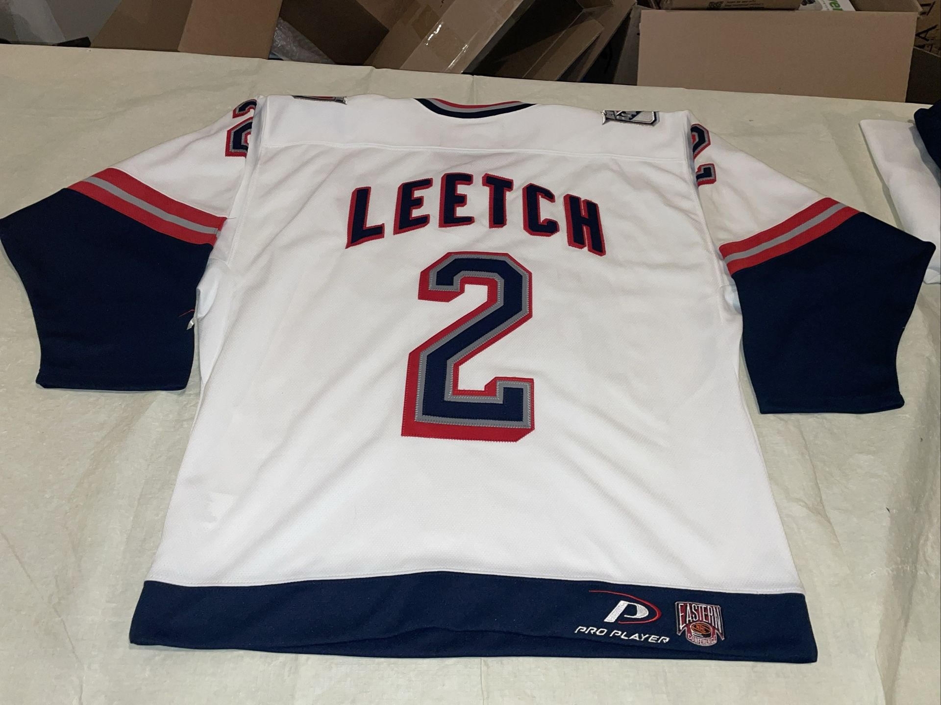 Nwot Brian Leetch Lady Liberty Ny Rangers Pro Player Jersey Mens Medium White