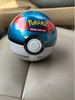 Pokémon ball with cards inside