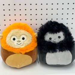Squishmallows 7.5" Robb the 8” Orangutan and Aron the 8” Gorilla