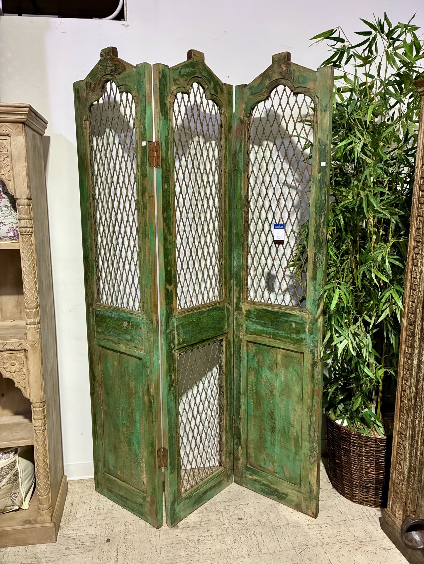 Reclaimed Wood & Iron Room Divider