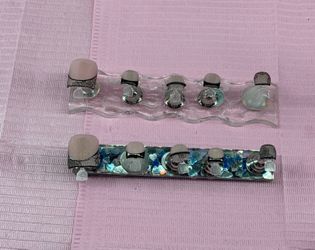 Press on toenails black lace French tips matte handmade