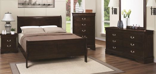 Queen Cappuccino 4 pc Bedroom set (Brand new in boxes)