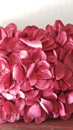 Red decorative pillow