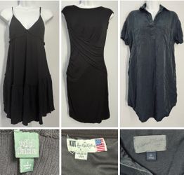 3 for $10 black dresses: sun bodycon + shirt - size XS/S