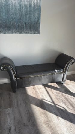 Leather bench