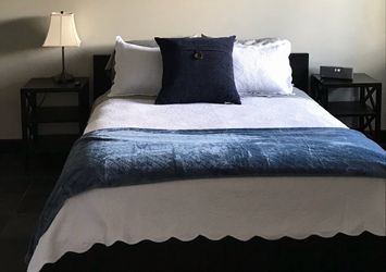 Queen platform low profile bed