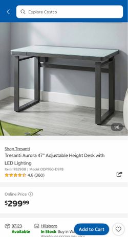 glass desk from costco