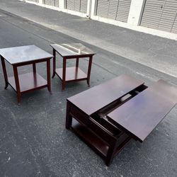 Walnut Rectangle Wood Lift Top Coffee Table