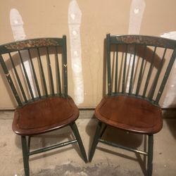 Set Of Wooden Chairs 