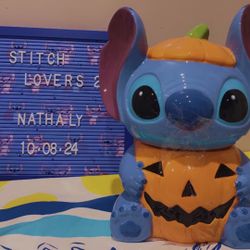Stitch Pumpkin Cookie Jar 