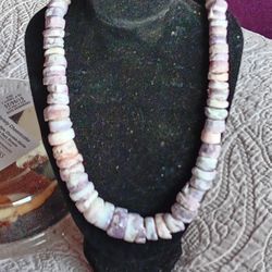 Purple Puka Shell Necklace 