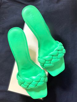 INC green sandals
